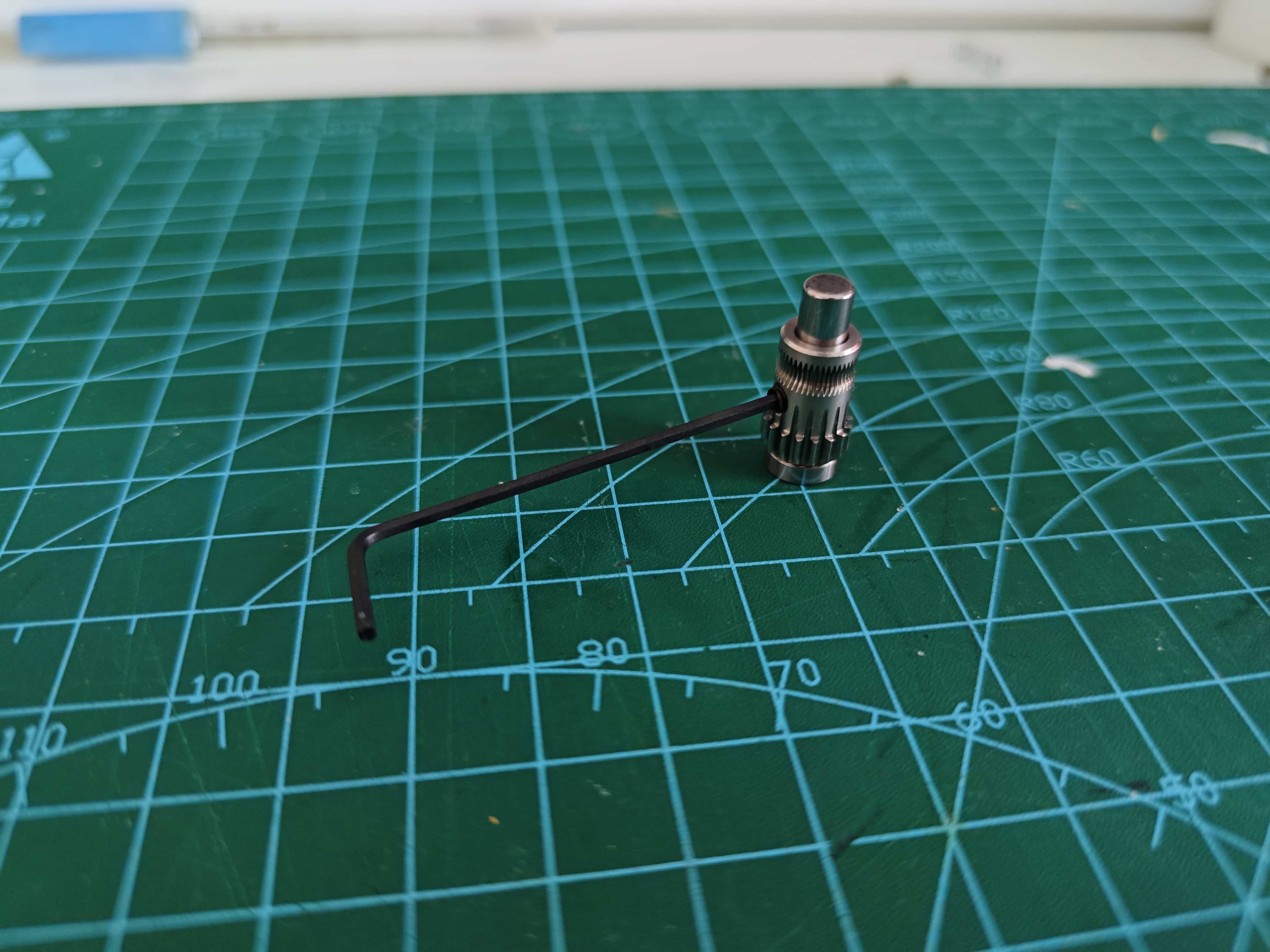 BMG Drive Gear Step 4 - Set Screw